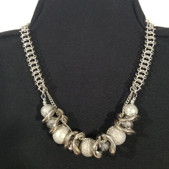 Sparkly Choker Necklace with Iridescent Crystals and Other Shiny Things. - Picture 9 of 9